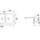 Schock Wembley D200 Lavello montato su piano Rettangolare Cristadur 3