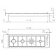 Foster S4000 Line Acciaio inox Da incasso 117.9 cm Gas 4 Fornello(i) 3