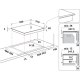 Whirlpool WLS2760BFS Champagne Da incasso 59 cm Piano cottura a induzione 4 Fornello(i) 3