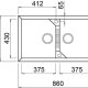 Elleci Tekno 450 Lavello montato su piano Rettangolare Granitek 3