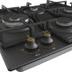 Gorenje GW6D42CLB piano cottura Nero Da incasso 60 cm Gas 4 Fornello(i) 7