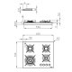 Foster Ceramik Nero Da incasso 60 cm Gas 4 Fornello(i) 3