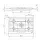Foster 7600 666 piano cottura Acciaio spazzolato Da incasso 80 cm Gas 5 Fornello(i) 5