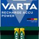 Varta Recharge Accu Power AAA 1000 mAh Blister da 2 (Batteria NiMH Accu Precaricata, Micro, ricaricabile, pronta all'uso) 3