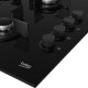 Beko HING 64120 SB piano cottura Nero Da incasso 65 cm Gas 4 Fornello(i) 5