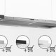 Bosch Serie 6 DFR097T51 cappa aspirante Semintegrato (semincassato) Acciaio inox 394 m³/h 3