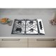 Indesit PAA 642 IX/I WE Nero, Acciaio inox Da incasso 58 cm Gas 4 Fornello(i) 3