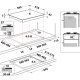 KitchenAid KHGL 642 NB Nero Da incasso 59 cm Gas 4 Fornello(i) 5