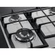 AEG HGB64420SM Nero, Acciaio inox Superficie piana 56 cm Gas 4 Fornello(i) 10