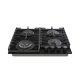 Gorenje GKTW642SYB piano cottura Nero Da incasso 60 cm Gas 4 Fornello(i) 8