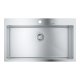 GROHE K800 90-S Lavello montato su piano Rettangolare Acciaio inox 3