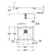 GROHE K700U 60-S Lavello montato su piano Rettangolare Acciaio inox 4