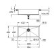 GROHE K700 90-S Lavello sottopiano Rettangolare Acciaio inox 4