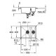 GROHE K500 Lavello montato su piano Rettangolare Composito di quarzo 3