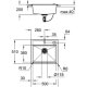 GROHE K700 Lavello montato su piano Rettangolare Composito di quarzo 3