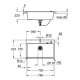 GROHE K700 Lavello montato su piano Rettangolare Composito di quarzo 3