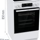 Gorenje GECS5C70WA Cucina Elettrico Piano cottura a bobina Bianco 8