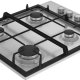 Beko HIBG64122SX piano cottura Acciaio inox Da incasso 61 cm Gas 4 Fornello(i) 3