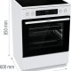 Gorenje GECS6C70WPA Cucina Elettrico Piano cottura a bobina Bianco 9