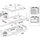 Whirlpool AKT 625/NB Nero Da incasso 59 cm Gas 4 Fornello(i) 6