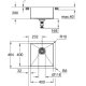 GROHE K700 45-S Lavello sottopiano Quadrato Acciaio inox 4