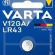 Varta ALKALINE V12GA, LR43 (Batteria Speciale , 1.5V) Blister da 1 3