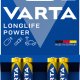 Varta Longlife Power, Batteria Alcalina, AAA, Micro, LR03, 1.5V, Blister da 4, Made in Germany 3