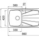 Elleci Living 400 Lavello montato su piano Rettangolare Granitek 3