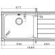 Apell LNG1001 Lavello montato su piano Rettangolare Acciaio inox 3