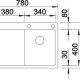 BLANCO CLARON 4 S-IF Lavello montato su piano Rettangolare Acciaio inox 3