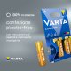 Varta Longlife, Batteria Alcalina, AA, Mignon LR6, 1.5V, Blister da 4, Made in Germany 6