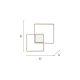 PLAFONIERA DOWEL/P LP-ORO  38W+8W 3000K DIMMERABILE 3