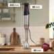 Bosch Serie 6 MSM6M820 frullatore Frullatore ad immersione 1200 W Nero, Acciaio inox 10