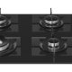 Grundig GIGL 622410 GAZLI CAM OCAK SİYAH piano cottura Nero Da incasso 65 cm Gas 4 Fornello(i) 6