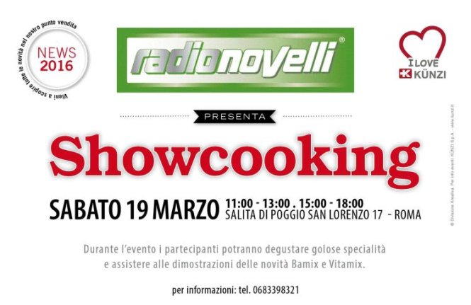 Evento Showcooking Bamix e Vitamix del 19 Marzo