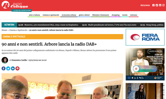 90 anni e non sentirli. Arbore lancia la radio DAB+