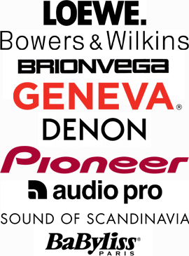 Loewe - Bowers and Wilkins - Brionvega - Geneva - Denon - Pioneer - Audio pro - Babyliss